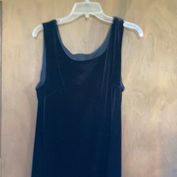 Relisted Coldwater Creek sleeveless long black velvet dress classic - Picture 4 of 13